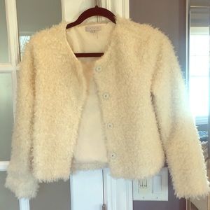 Teddy bear cropped sweater